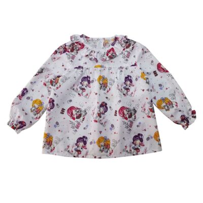 Blusa niña estampado muñecas