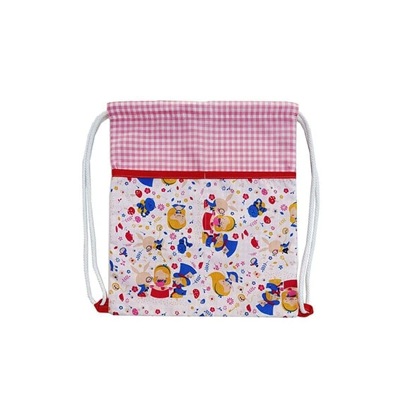 Mochila tela infantil rosa