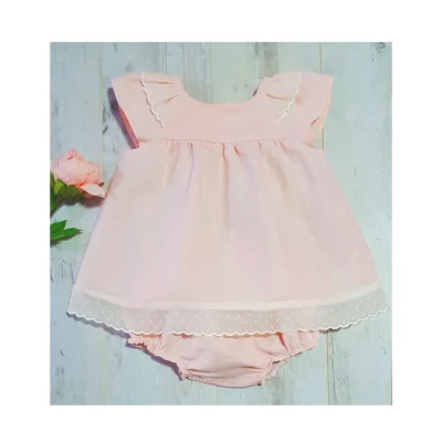 vestido bebe lino