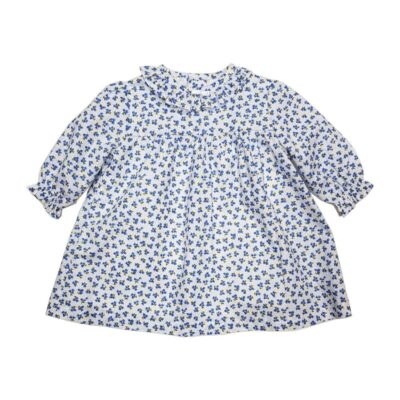 vestido bebe flores azules