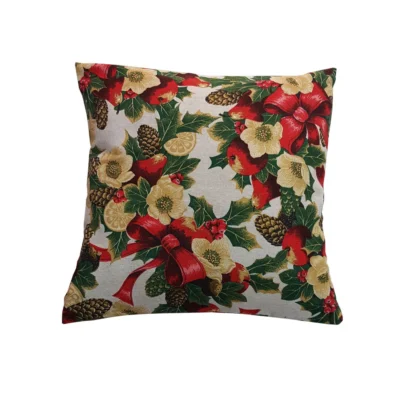 funda cojin flores y piñas 
