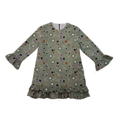 vestido niña trapecio flores