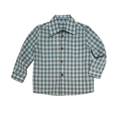 camisa niño vichy mint