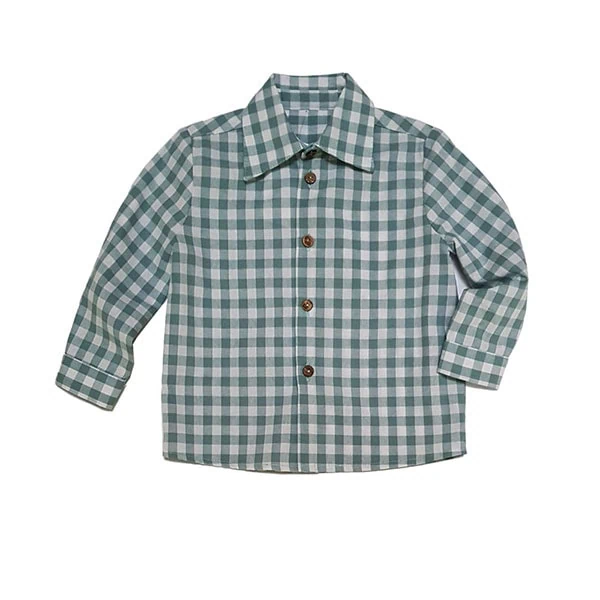 camisa niño vichy mint