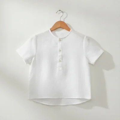 blusa polo blanca niño