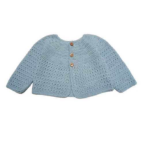 chaqueta bebes algodón crochet