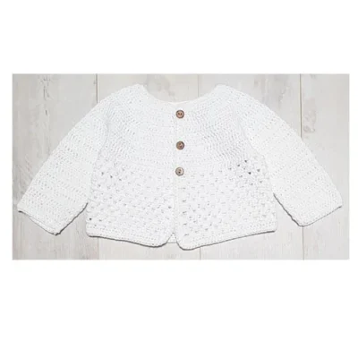 chaqueta blanca bebe