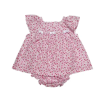vestido bebe flores rosas