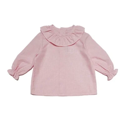 Blusa bebe vichy rosa