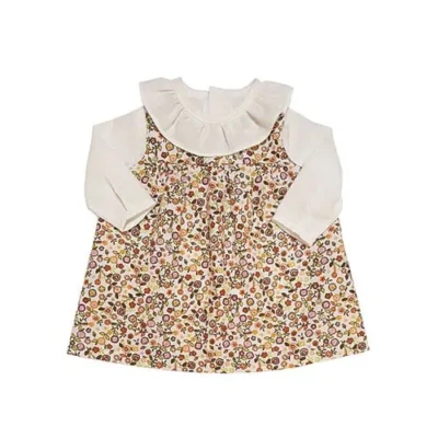 Pichi bebe flores y blusa