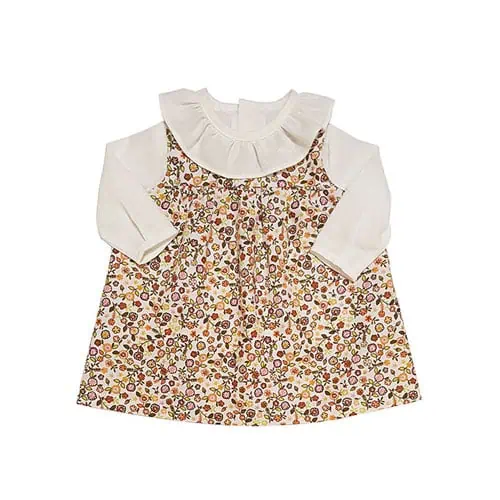 Pichi bebe flores y blusa