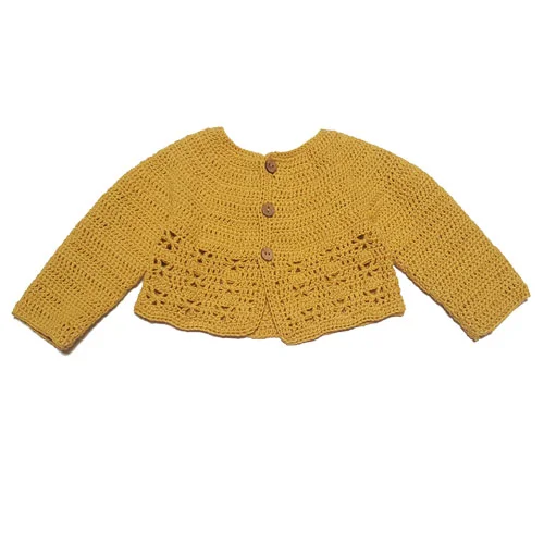 chaqueta bebe mostaza