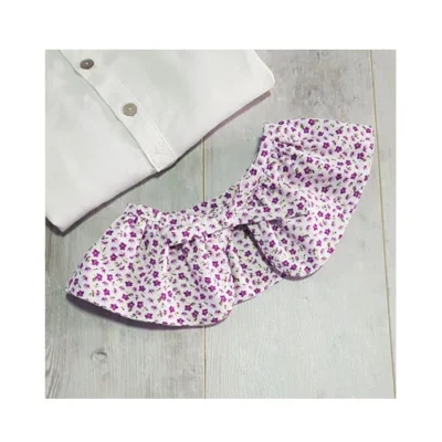 cuello quita y pon flor lila