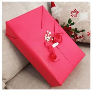 caja envuelta para regalo navidad