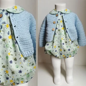 conjunto ranita flores y chaqueta