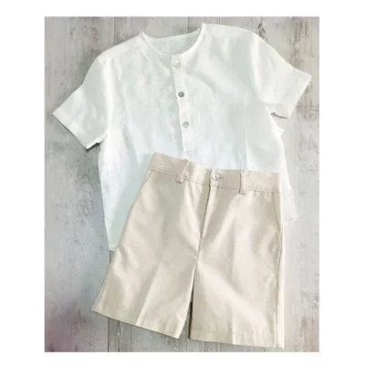 conjunto niño lino natural