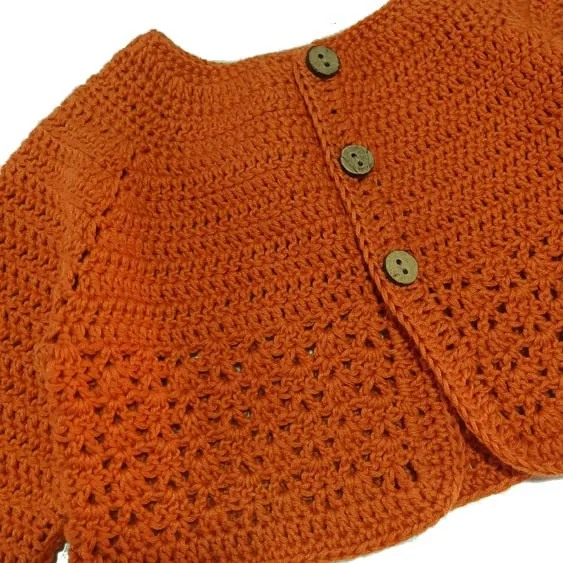 chaqueta bebe punto naranja turi