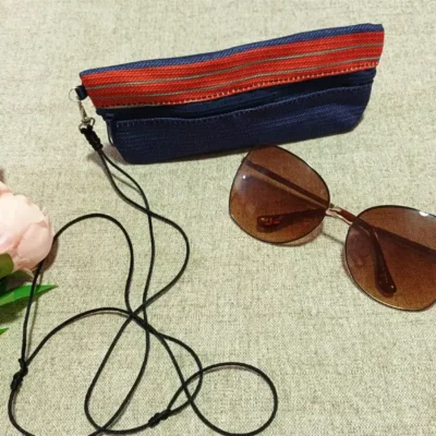 funda gafas tela rayas