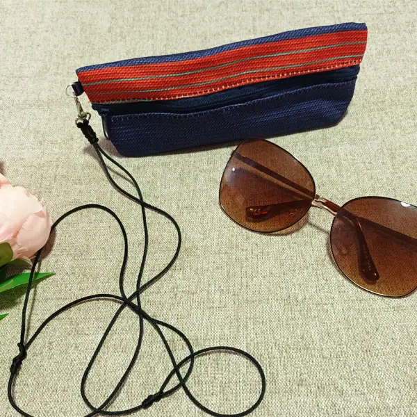 funda gafas tela rayas