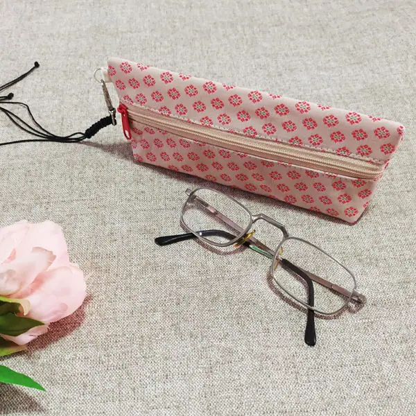 funda tela para gafas flores