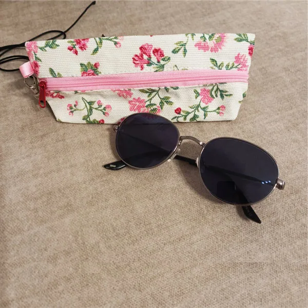 estuche gafas tela flores