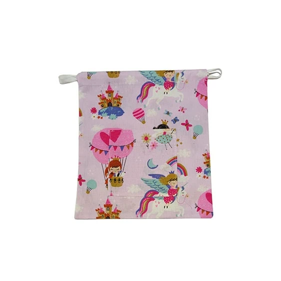 Bolsa almuerzo niña guardería rosa