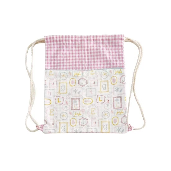 bolsa tela merienda letras