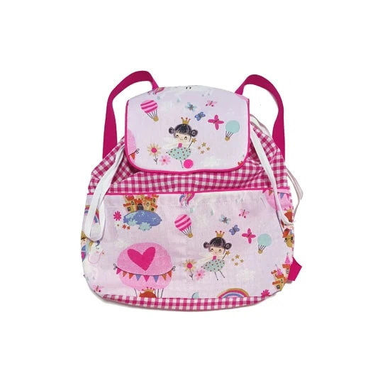 mochila merienda tela princesas