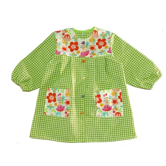 bata escolar verde
