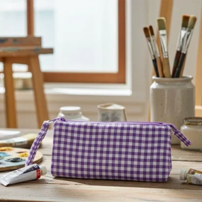estuche tela cremallera vichy