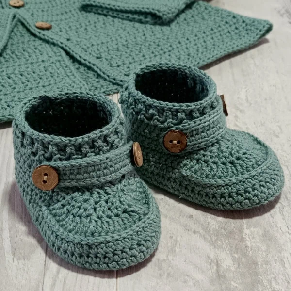 Patuco bebe mocasin crochet