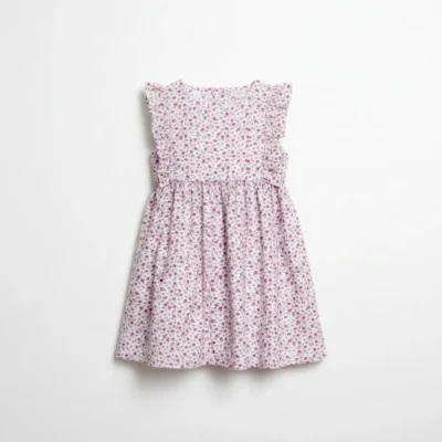 vestido niña flores lila