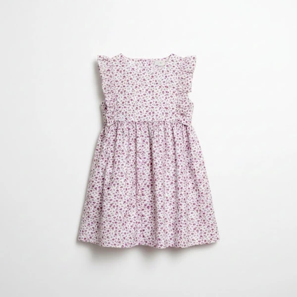 vestido niña flores lila