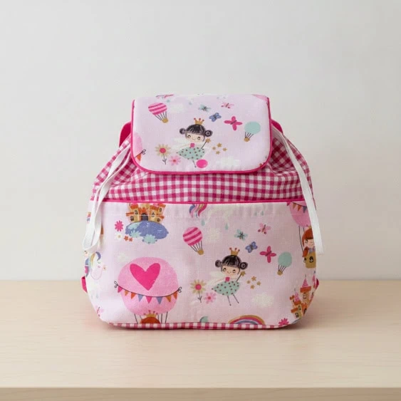 mochila merienda tela princesas