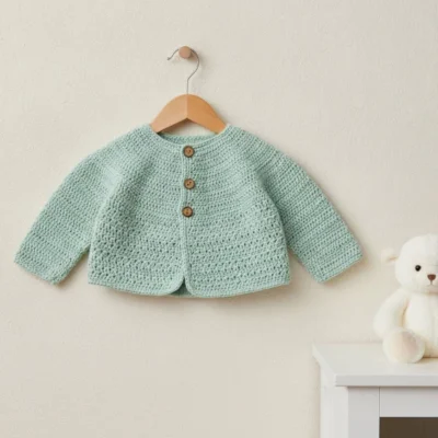 chaqueta bebe azul mint