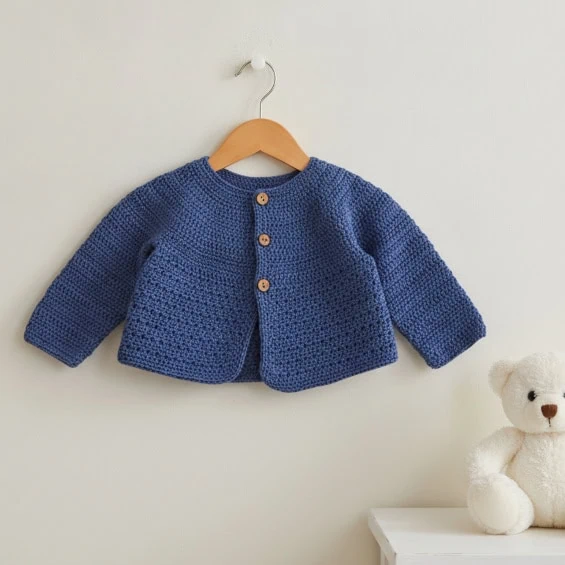 chaqueta bebe azul indigo
