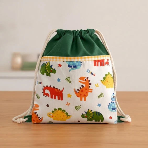 bolsa merienda loneta dinosaurios