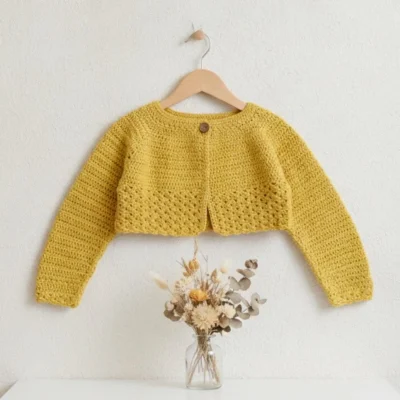 chaqueta punto niña hecha a mano