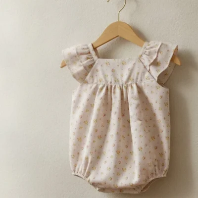 ranita verano bebe niña florecitas