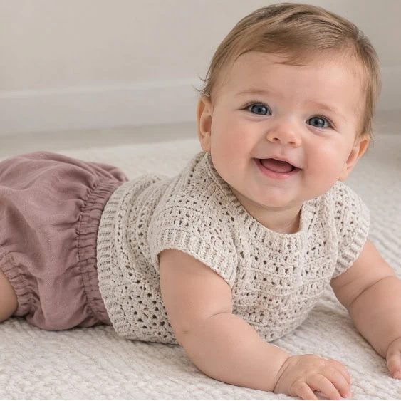 jersey verano punto crochet hueso