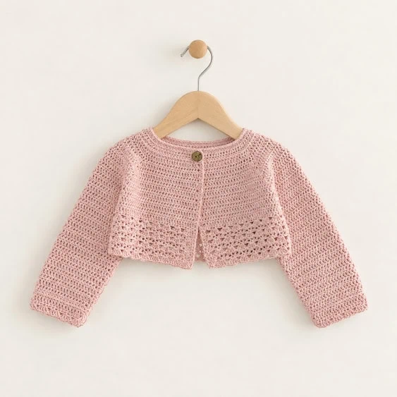 chaqueta punto para niñas artesanal