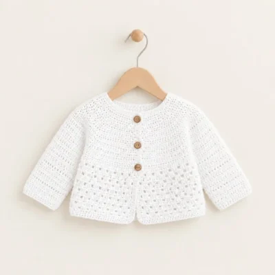 chaqueta bebe blanca