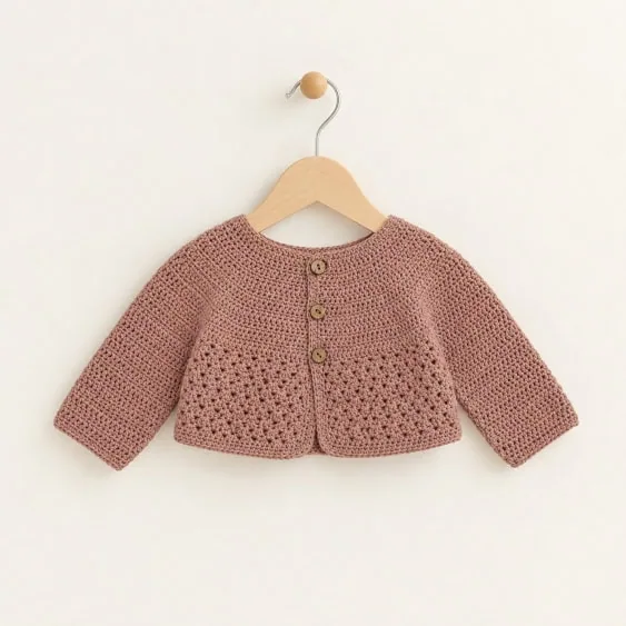 chaqueta bebe rosa totado