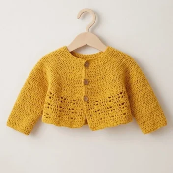 chaqueta bebe mostaza