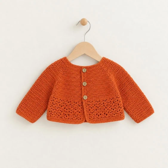 chaqueta bebe naranja